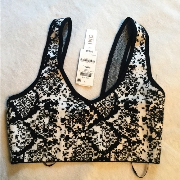 LAST CHANCE Culpos x INC Snakeskin Crop Top NWT - Picture 6 of 11